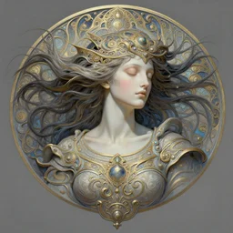 wind blowing hair!!! meditation! a celestial psychedelic being, dreaming of the void, bust portrait, dnd, fantasy, intricate, elegant, highly detailed, digital painting, artstation, concept art, smooth, sharp focus, illustration, art by artgerm and tom bagshaw and greg rutkowski and alphonse mucha