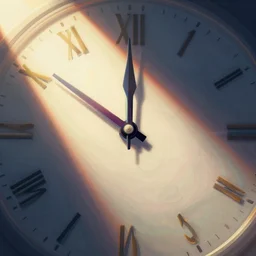 centred clock arrow colourful illustration art by liam brazier