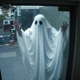ghost caught on cctv