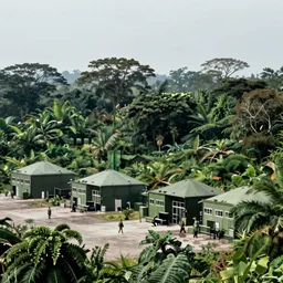 military bases in the jungle, 1 9 8 7, movie still