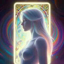 side portrait, imogen poots deathknight, gloomhaven, soft, smooth, luminescent, art nouveau tarot, backlit glow, colorful swirly ripples, gaudy colors, aesthetic octane render, unreal engine, 8 k, by greg rutkowski, jesper ejsing, rhads, ilya kuvshinov, cushart krenz