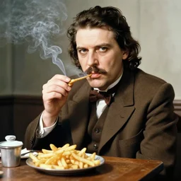 stalin smoking french fries