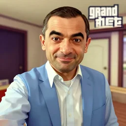 mr bean selfie, grand theft auto five screenshot