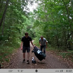 trailcam photo of trash humpers