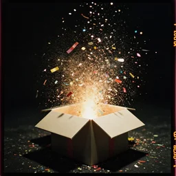 kodak portra 4 0 0, flickr photograph destroy lonely emerging out from a gift box with confetti explosion