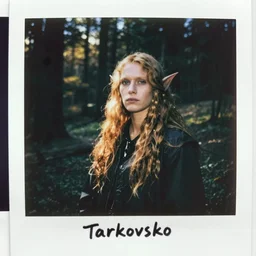 polaroid of candid female orc by Tarkovsky