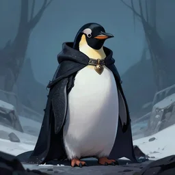 penguin necromancer, digital art