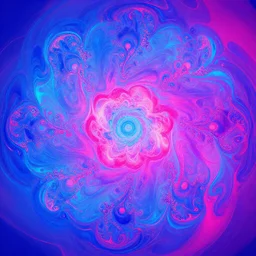 beautiful colorful liquid art, neon blue and pink colors, gradient, fractals, syd mead