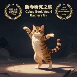 dancing cat, full shot, ambient lighting, illustration, digital art,