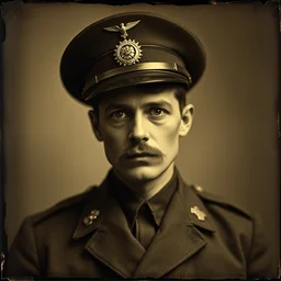 wetplate tintype of pete buttigieg from world war one