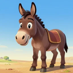 a grinning mule, highly detailed digital art,  1990s