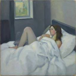 a painting called 'Loneliness', by the artist Jeannie L. Paske