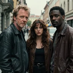 film still of bryan cranston and kesha and delroy lindo in cosmic horror! the musical by david cronenberg, budapest street background, 3 5 mm film, atmospheric, ultra fine detail, film grain, photorealistic, hyperrealistic