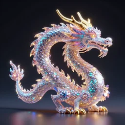 light and colorful sparkles in shape of a dragon , octane render, cinematic, hyperrealistic, 8k, trending on artstation
