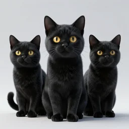3 d rendered hyper realistic hyper detailed black cat wearing a cat - shaped darth vader helmet octane render, blender, 8 k