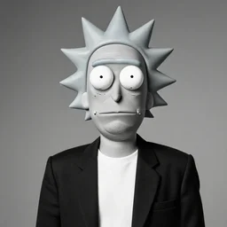 professional photograph of a portrait of the teenager Morty Smith, Rick and Morty, black and white, studio lighting