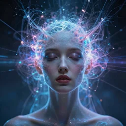 a portrait of a cyberdelic singularity