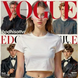 vogue magazine, elle magazine, bodhisattva, ilya kuvshinov, madhouse anime key visual, trending on artstation, john singer sargent, oil painting, crop top, intricate