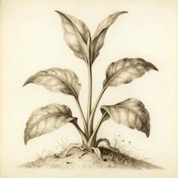 An old squetch of an alien plant, by Leonardo da vinci