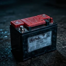 a car battery in a horror movie.