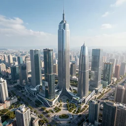 a large futuristic city