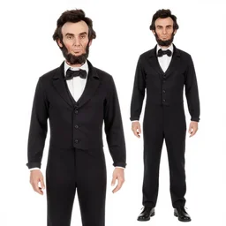 abraham lincoln full bodysuit costume, mascot costume