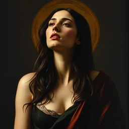gal gadot as a caravaggio painting