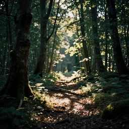 landscape by simon stalenhag, bokeh, cinematic, filmic, glamor shot, cinematic lighting, ray tracing reflections, rtx, woodland, cinematic