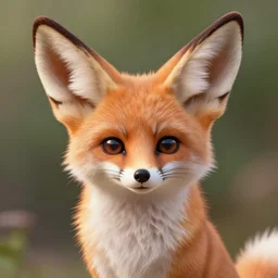 high quality character portrait of a fennec fox character, disney style, zootopia, highly detailed render, fur