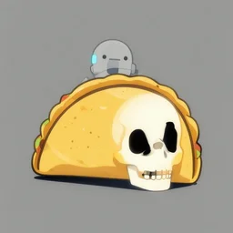 a robot taco skull minimalist comics, behance hd by jesper ejsing, by rhads, makoto shinkai and lois van baarle, ilya kuvshinov, rossdraws global illumination ray tracing hdr radiating a glowing aura