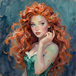 portrait of Princess Merida, futuristic and ethereal, expressive pose, Fauvism, highly detailed, digital painting, artstation, concept art, smooth, sharp focus, by Jean Auguste Dominique Ingres