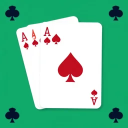 intrusive thoughts, poker card style, simple, modern look, solid colors, pines symbol in the corners, vivid contrasts, for junior, logo design