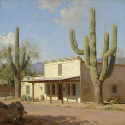 old town superior arizona painting by thomas cole