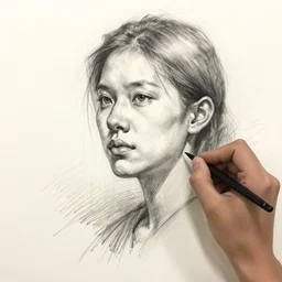 a pose sketch for drawing art with
