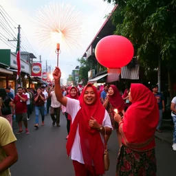 indonesia people celebrate