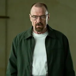 kj apa with walter white, still from breaking bad