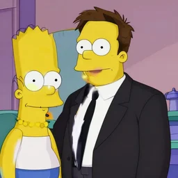 elon musk as lyle lanley from the simpsons