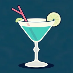 daiquiri, tornado, logo for daiquiri, superflat, anime, 8 0 s, style of patrick nagel, art deco, sharp, detailed, clean lines, 8 k