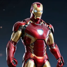 photorealistic art of Dwayne Johnson as iron man, dynamic lighting, space atmosphere, hyperrealism, stunning visuals