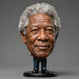 morgan freeman as a bobblehead, realistic, 8 k, extremely detailed, cgi, trending on artstation, hyper - realistic render, 4 k hd wallpaper, premium prints available, by greg rutkowski