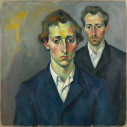 portrait of a depressed artist by kandinsky and peter mohrbacher