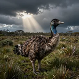 “photo of a dodo in its natural habitat, 120mm wide shot”
