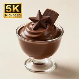 extremely delicious looking photo of beautiful sweet melted chocolate in fancy stylish cup, very expensive top quality product, michelin star, most perfect desert on the world, small manufacture, unique style, 8 k, product photography, professional studio photography