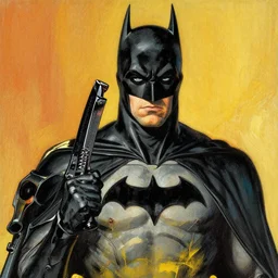 Batman by Egon Schiele