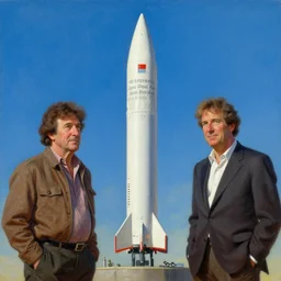 a beautiful matte painting of an intercontinental ballistic missile, by bob ross and thomas kinkade