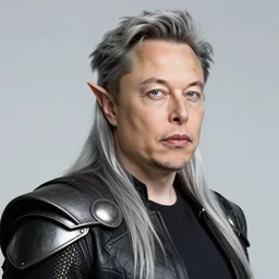 elon musk as an incredibly beautiful elven warrior with elf ears, silver hair, beautiful warrior, masterpiece by moebius, incredible beauty, charismatic, trending on artstationl, digital art, japanese anime art, incredible detail, pop star grimes, elf ears, katana