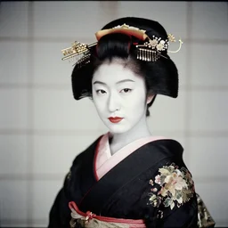 Portrait Photograph of a Japanese Geisha Panatomic-X