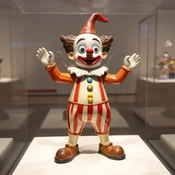 circus freak sculpture toy on display