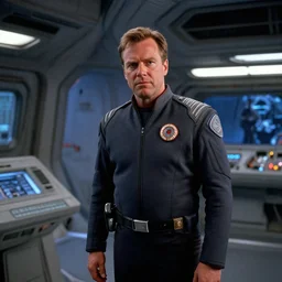 Captain John Sheridan on board the Citadel Station