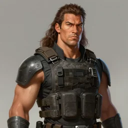 portrait of a man by greg rutkowski, jaxon fett, samoan features, brown hair, tall and muscular, wearing a tactical gear, star wars expanded universe, highly detailed portrait, digital painting, artstation, concept art, smooth, sharp foccus ilustration, artstation hq